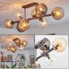 Koyoto Plafoniera, Lampada a sfera Ambrato, Chiaro, Grigio fumo, 8-Luci