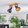 Hagan Plafoniera, Faretto da soffitto Cromo, Écru, Nero, 2-Luci