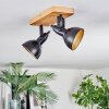 Hagan Plafoniera, Faretto da soffitto Cromo, Écru, Nero, 2-Luci