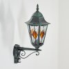 Hongkong Lampada da parete per esterno, Applique Verde, Nero, 1-Luce, Sensori di movimento