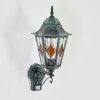 Hongkong Lampada da parete per esterno, Applique Verde, Nero, 1-Luce, Sensori di movimento