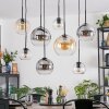 Koyoto Lampadario a sospensione, Lampada a sfera, Lampada a sospensione Ambrato, Chiaro, Grigio fumo, 8-Luci