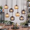 Koyoto Lampadario a sospensione, Lampada a sfera, Lampada a sospensione Ambrato, Grigio fumo, 8-Luci