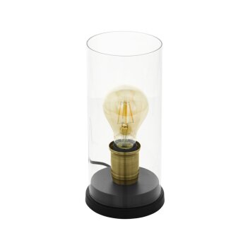 EGLO SMYRTON Lampada da Tavolo Nero, 1-Luce