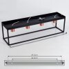 Malao Plafoniera Oro rosa, Nero, 4-Luci