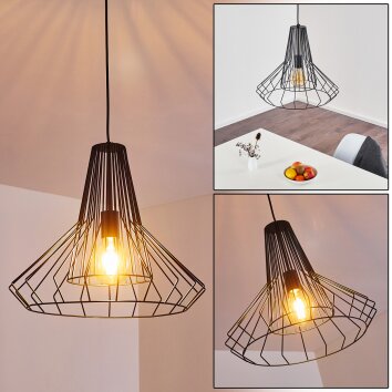 Ghent Lampadario a sospensione Nero, 1-Luce