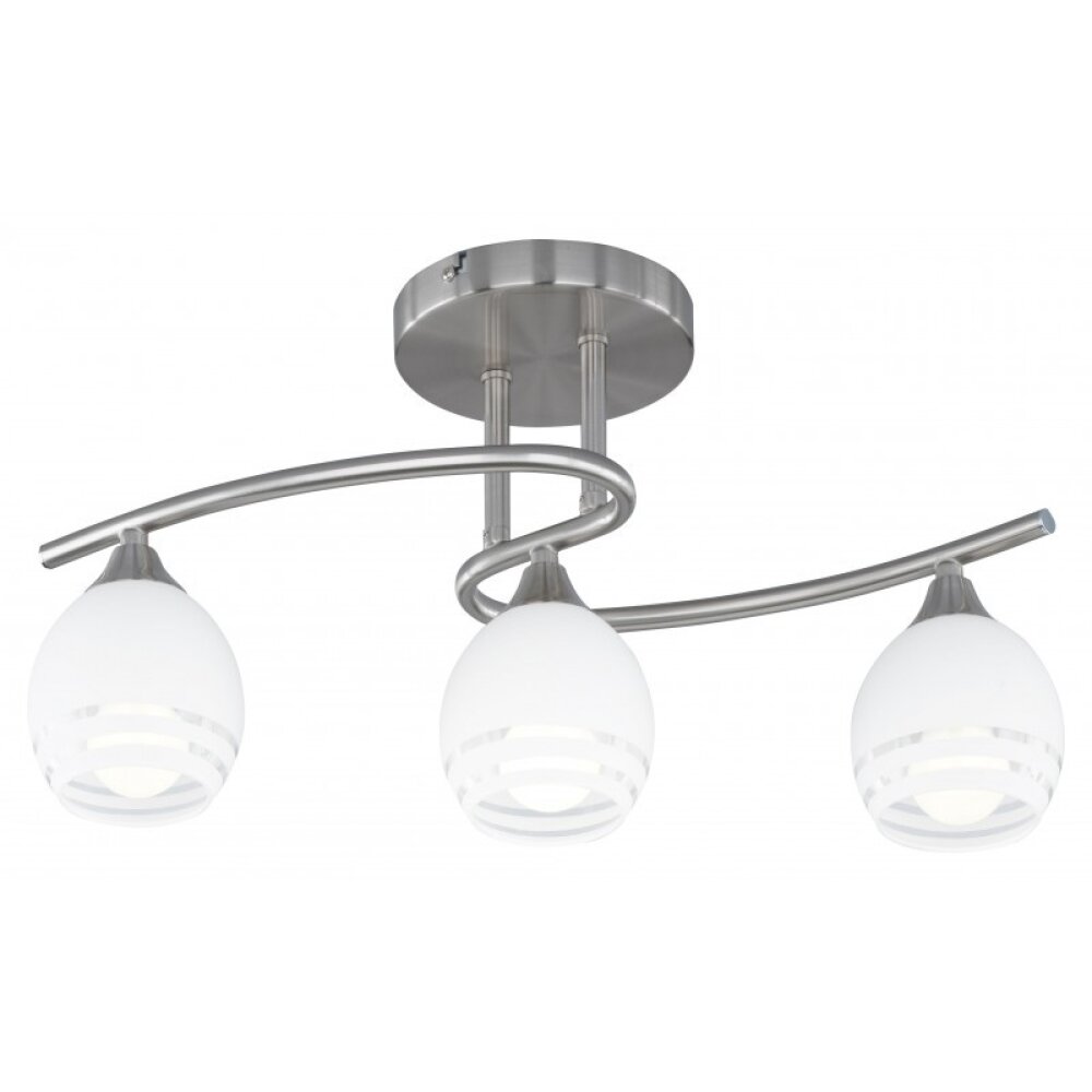 Trio 6056 Plafoniera Cromo, Nichel opaco, 3-Luci main product photo