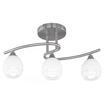 Trio 6056 Plafoniera Cromo, Nichel opaco, 3-Luci