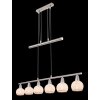 Lampadario a sospensione Globo OLLI Nichel opaco, 6-Luci