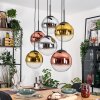 Gastor Lampadario a sospensione, Lampada a sfera, Lampada a sospensione Cromo, Oro, Chiaro, Ramato, Grigio fumo, 6-Luci