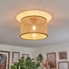 Ramila Plafoniera Écru, Nero, 1-Luce