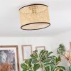 Ramila Plafoniera Écru, Nero, 1-Luce