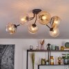 Koyoto Plafoniera, Lampada a sfera 73 cm Ambrato, Chiaro, Grigio fumo, 6-Luci