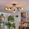 Koyoto Plafoniera, Lampada a sfera 73 cm Ambrato, Chiaro, Grigio fumo, 6-Luci
