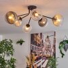 Koyoto Plafoniera, Lampada a sfera 73 cm Ambrato, Chiaro, Grigio fumo, 6-Luci