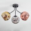 Ripoll Plafoniera, Lampada a sfera Cromo, Oro, Ramato, Grigio fumo, 3-Luci