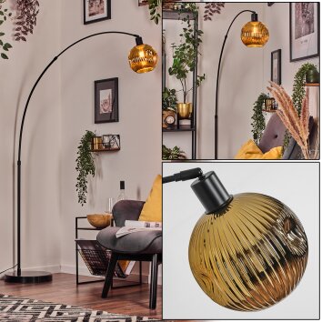 Ripoll Lampada da terra, Lampade ad arco Nero, 1-Luce