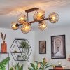 Koyoto Plafoniera, Lampada a sfera Ambrato, Chiaro, 8-Luci