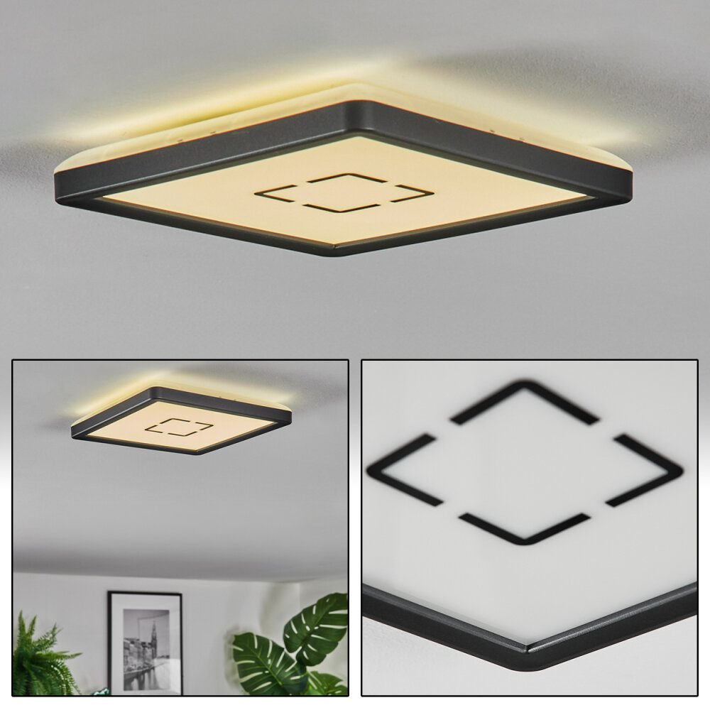 Simonstorp Plafoniera, Panel LED Nero, Bianco, 1-Luce main product photo