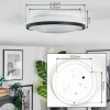 Onara Plafoniera, Panel LED Nero, Bianco, 1-Luce