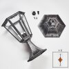 Lignac Lampada con piedistallo, Illuminazione viale Nero, Argento, 1-Luce