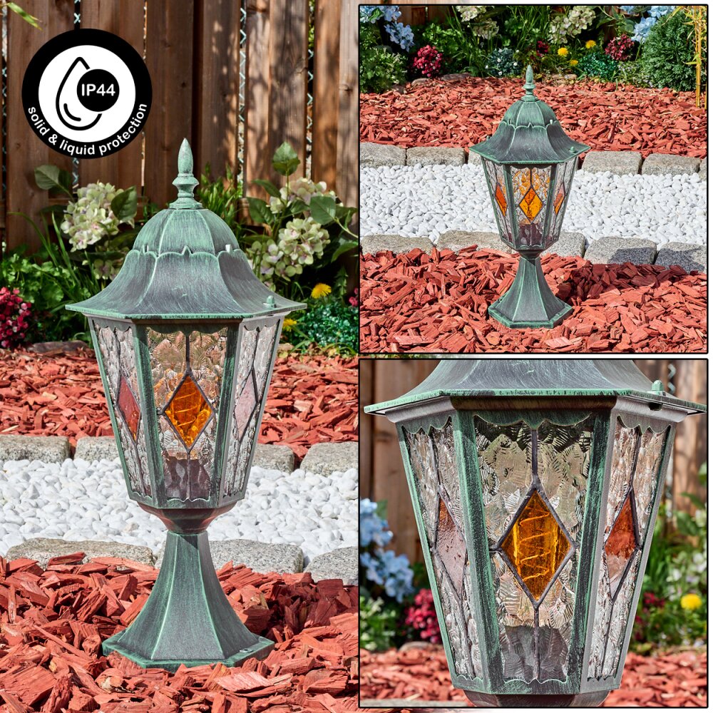 Hongkong Lampada con piedistallo, Illuminazione viale Verde, Nero, 1-Luce main product photo