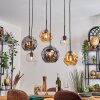 Ripoll Lampadario a sospensione, Lampada a sfera, Lampada a sospensione Ambrato, Chiaro, Grigio fumo, 6-Luci