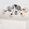 Ripoll Plafoniera, Lampada a sfera Ambrato, Chiaro, Grigio fumo, 10-Luci
