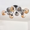 Ripoll Plafoniera, Lampada a sfera Ambrato, Grigio fumo, 10-Luci
