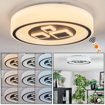 Jalon Plafoniera, Panel LED Bianco, 1-Luce, Telecomando