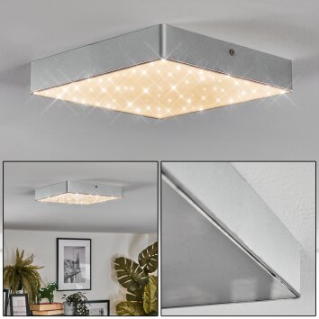 Esmar Plafoniera, Panel LED Argento, 1-Luce