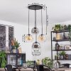 Ripoll Lampadario a sospensione, Lampada a sfera, Lampada a sospensione a cluster Ambrato, Chiaro, Grigio fumo, 4-Luci