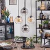 Ripoll Lampadario a sospensione, Lampada a sfera, Lampada a sospensione a cluster Ambrato, Chiaro, Grigio fumo, 4-Luci