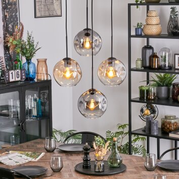 Ripoll Lampadario a sospensione, Lampada a sfera, Lampada a sospensione a cluster Ambrato, Chiaro, Grigio fumo, 4-Luci Ripoll Lampadario a sospensione, Lampada a sfera, Lampada a sospensione a cluster Ambrato, Chiaro, Grigio fumo, 4-Luci
