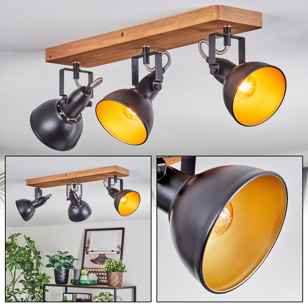 Hagan Plafoniera, Faretto da soffitto Écru, Nero, 3-Luci main product photo