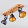 Hagan Plafoniera, Faretto da soffitto Écru, Nero, 3-Luci