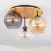 Koyoto Plafoniera, Lampada a sfera 40 cm Écru, Nero, 3-Luci
