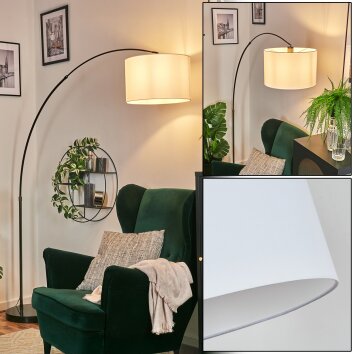 Soungou Lampada da terra Cromo, Nero, 1-Luce