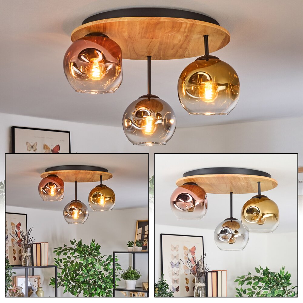 Ripoll Plafoniera, Lampada a sfera Écru, Nero, 3-Luci main product photo