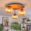 Koyoto Plafoniera, Lampada a sfera 40 cm Écru, Nero, 3-Luci
