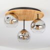 Ripoll Plafoniera, Lampada a sfera Écru, Nero, 3-Luci