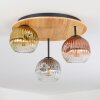 Ripoll Plafoniera, Lampada a sfera Écru, Nero, 3-Luci