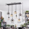 Koyoto Lampadario a sospensione, Lampada a sfera, Lampada a sospensione Ambrato, Chiaro, Grigio fumo, 8-Luci