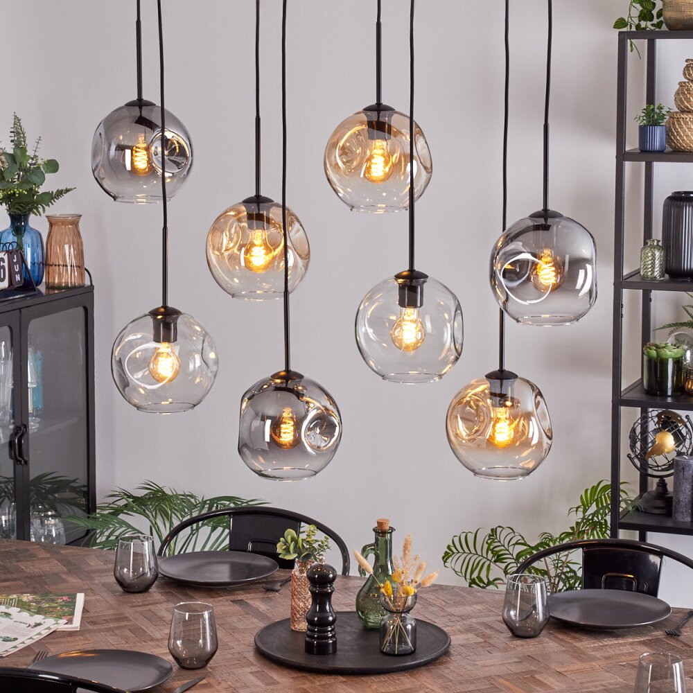 Ripoll Lampadario a sospensione, Lampada a sfera, Lampada a sospensione Ambrato, Chiaro, Grigio fumo, 8-Luci main product photo