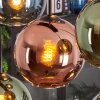 Koyoto Lampadario a sospensione, Lampada a sfera, Lampada a sospensione Blu, Verde, Ramato, 8-Luci