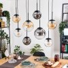 Gastor Lampadario a sospensione, Lampada a sfera, Lampada a sospensione Ambrato, Chiaro, Grigio fumo, 8-Luci