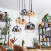 Ripoll Lampadario a sospensione, Lampada a sfera, Lampada a sospensione Ambrato, Chiaro, Grigio fumo, 6-Luci
