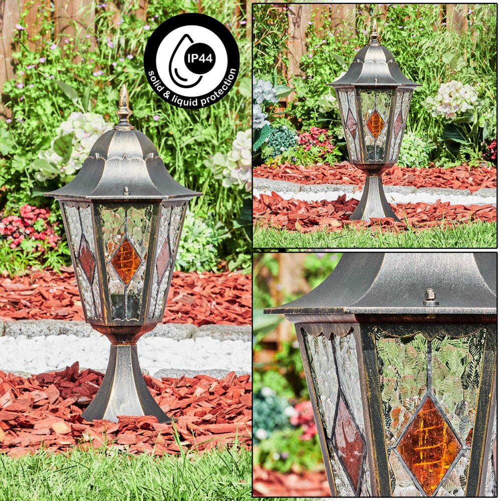 Hongkong Lampada con piedistallo, Illuminazione viale Marrone, Oro, 1-Luce main product photo