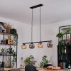 Koyoto Lampadario a sospensione, Lampada a sfera, Lampada a sospensione Ambrato, Cromo, Grigio fumo, 4-Luci