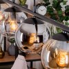 Koyoto Lampadario a sospensione, Lampada a sfera, Lampada a sospensione Ambrato, Cromo, Chiaro, Grigio fumo, 4-Luci